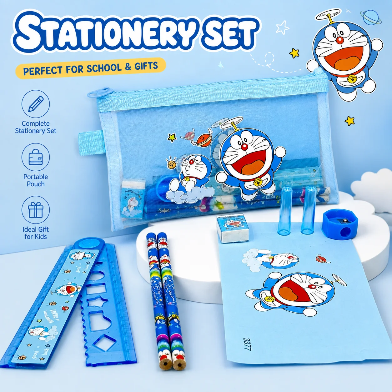 Stationery Supplier - Set Alat Tulis Anak-anak dengan Motif