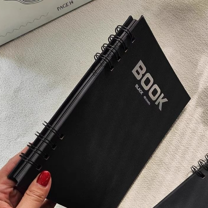 Art Sketchbook Ring - Buku Sketsa Kartu Hitam A4 dengan