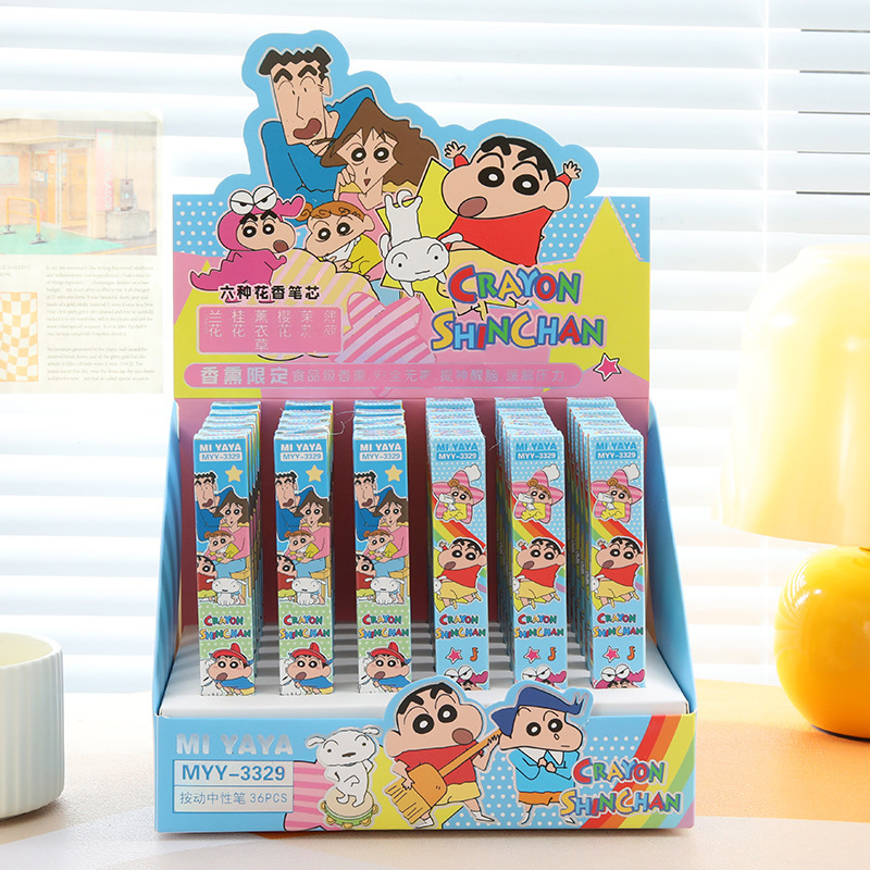 6Pcs Pena Gel Kartun Crayon Sh - Stationery Supplier ulasan dan harga